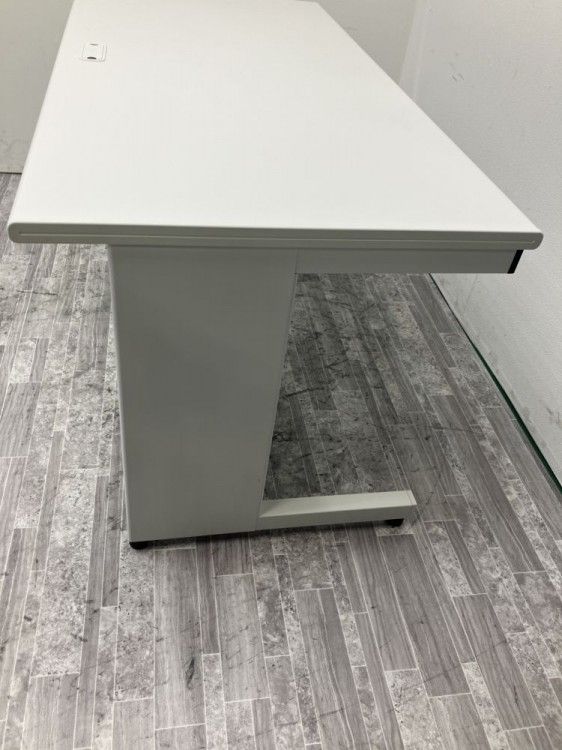 【中古品】プラス フラットラインシリーズ 1400平デスク+ワゴンセット SP-147HWH/SP-046SC-B3 ホワイト