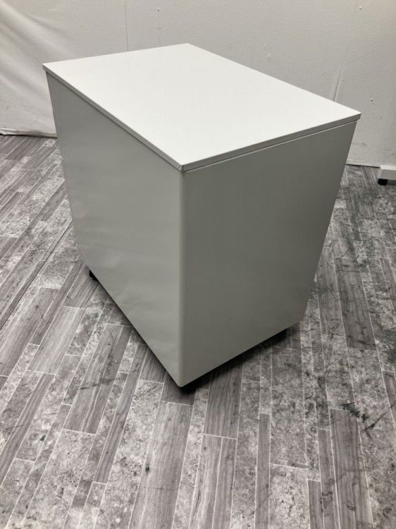 【中古品】プラス フラットラインシリーズ 1400平デスク+ワゴンセット SP-147HWH/SP-046SC-B3 ホワイト