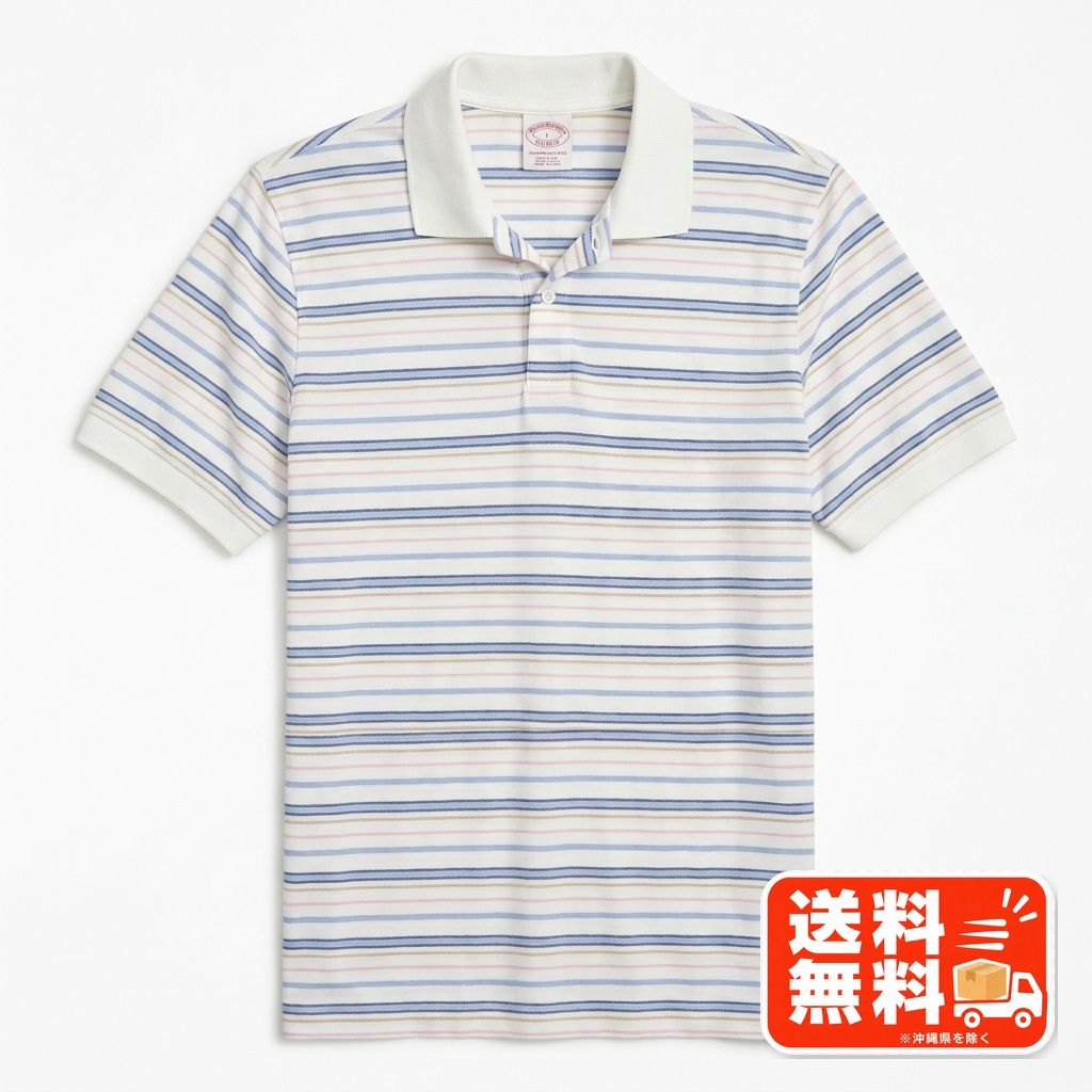 Brooks Brothers ブルックスブラザーズ ストライプ ポロシャツ L ランズエンド風