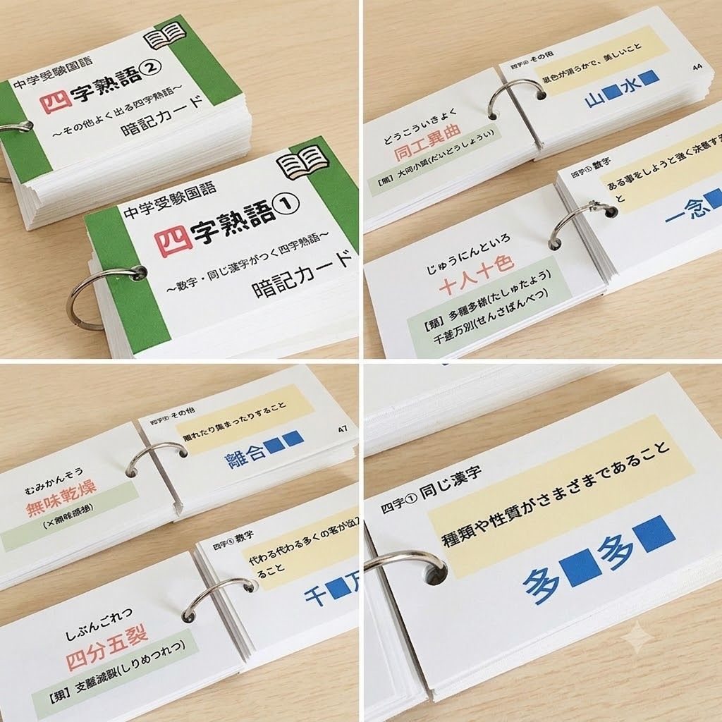 中学入試必須 国語重要語句カードセット サピックス 言葉ナビ上下対応