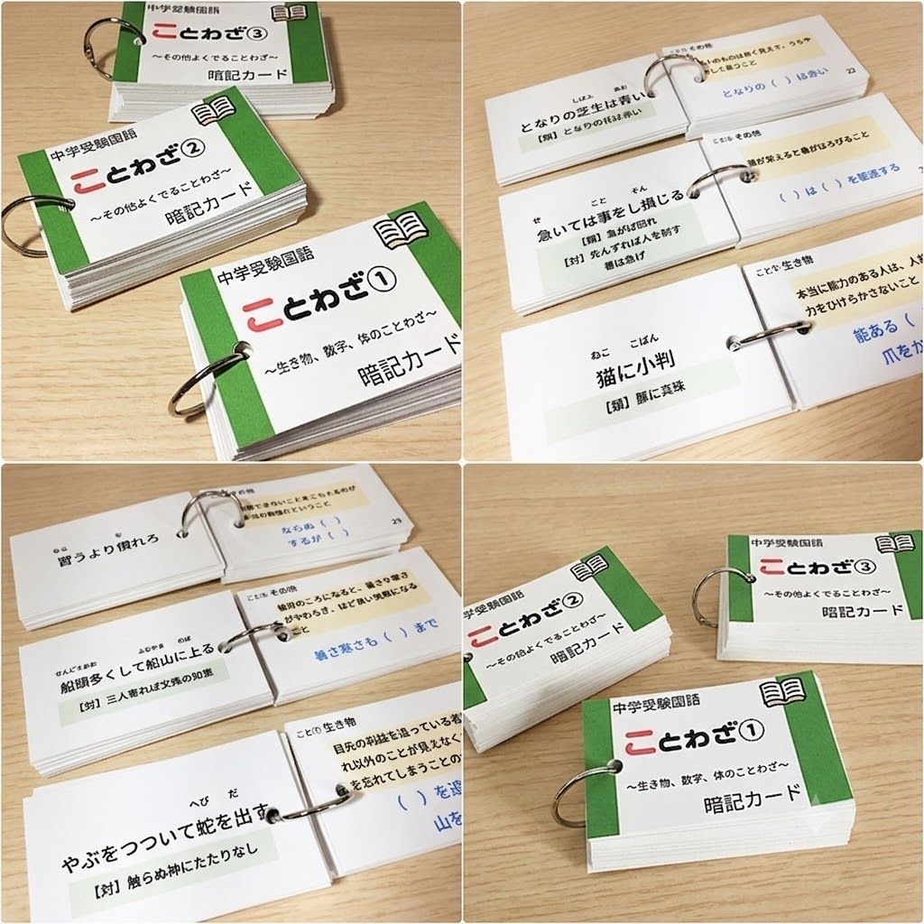 中学入試必須　国語重要語句カードセット　サピックス　言葉ナビ上下対応【069】 中学入試必須 国語重要語句カードセット サピックス 言葉ナビ上下対応