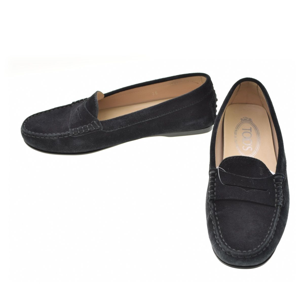 【TOD'S】GOMMINI MOCASSINO ゴンミーニ スエード モカシン ドライビング ローファーレザーシューズ