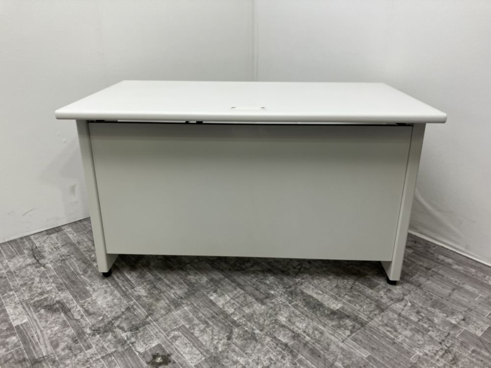 【中古品】プラス 1200平デスク＋ワゴンセット ホワイト
