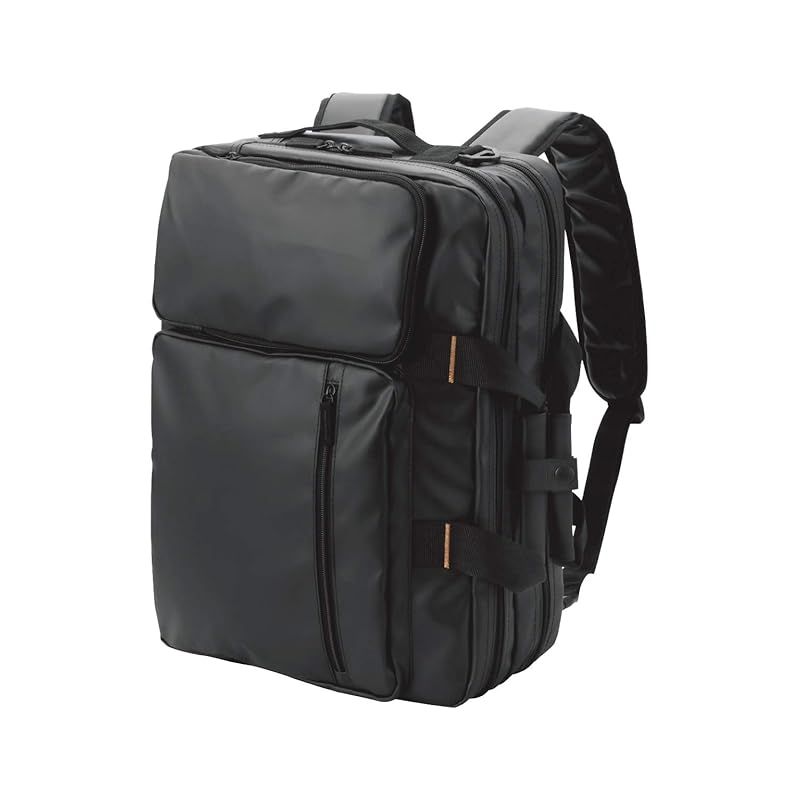 【新品】 エレコム ビジネスバッグ 3WAY(リュック・手提げ・ショルダー) 二気室 15.6inchPC対応 撥水 キャリーホルダー付 ブラック BM-F04XBK