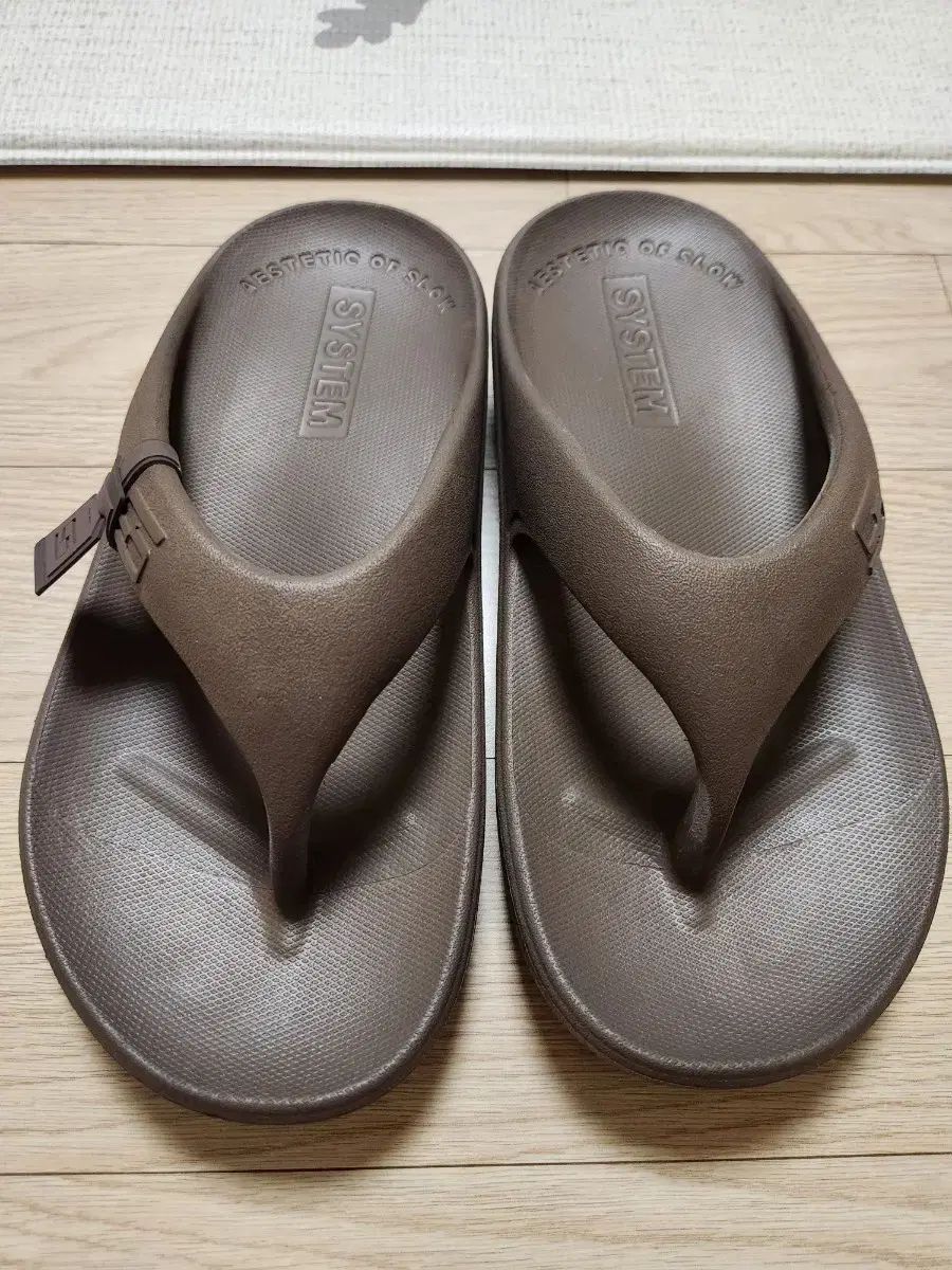 SYSTEM ビーチサンダル サンダル ブラウン 新品 スモールサイズ TIME the CASHMERE
