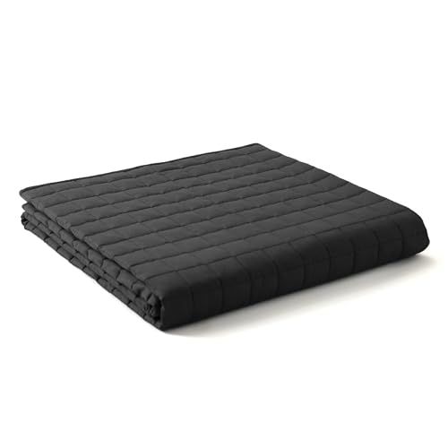 YnM ウェイトブランケット 加重ブランケット 重力ブランケット 重い毛布 重い布団 快眠グッズ 122*183センチ7キロ 体重範囲 45-65キロ 綿1【7キロ122*183センチ ダークグレー】