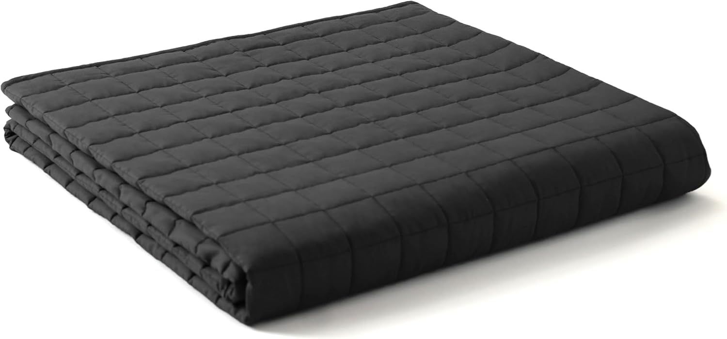 YnM 加重ブランケット 122x183cm 7kg 綿100% 快眠グッズ 重力毛布 洗える 四季適用 体重45-65kg 7キロ122*183センチ / ネイビー