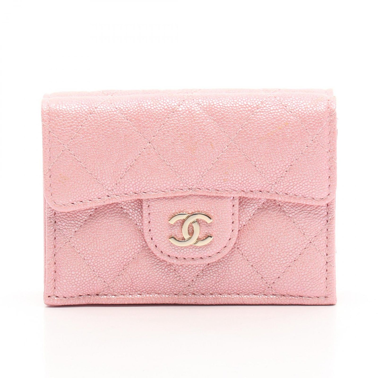 CHANEL シャネル クラシック スモール フラップ ウォレット マトラッセ 三つ折り財布