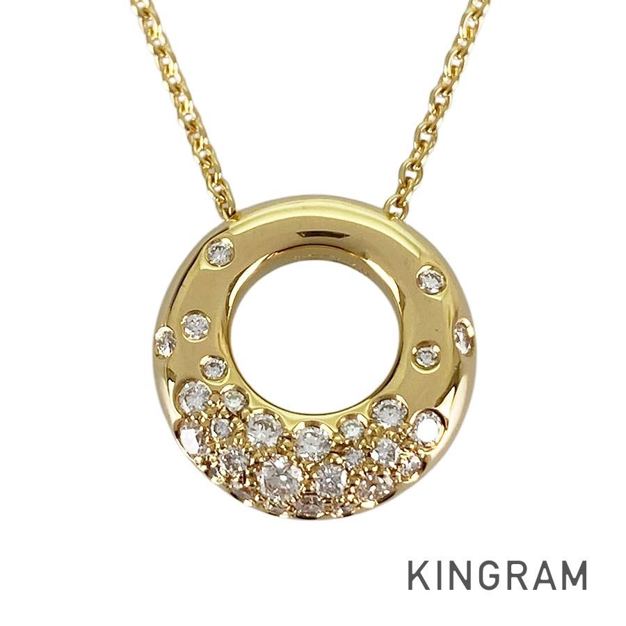 ショーメ Chaumet アノー キャビア K18YG ダイヤモンド ネックレス sss【中古】