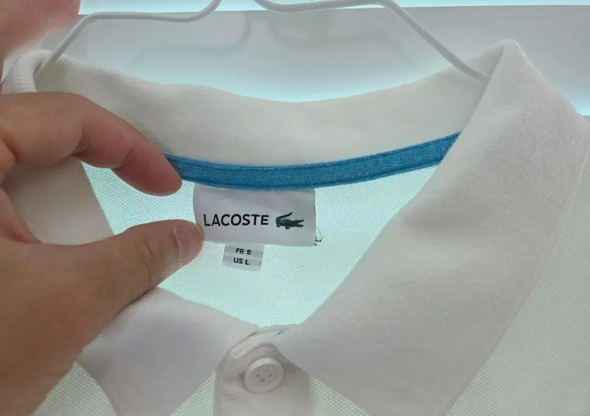 ラコステ カラーTシャツ 白 US L (103 105)