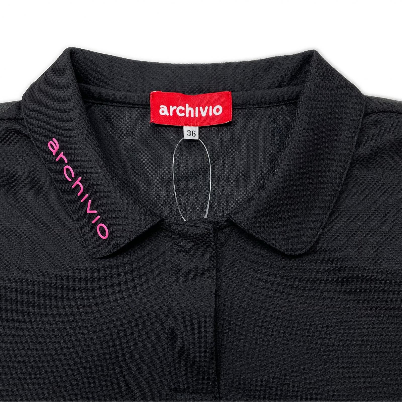 中古 レディース アルチビオ archivio 半袖ポロシャツ 36(S) ブラック