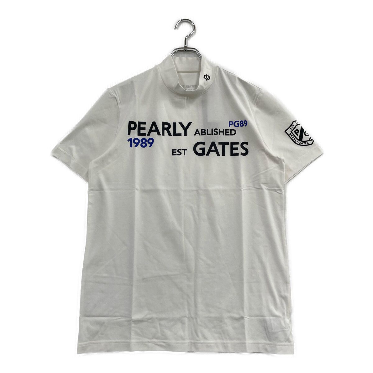 ✩新品未使用✩PEARLY GATES パーリーゲイツ 半袖シャツ 白サイズ5L ゴルフ 未使用品 メンズ パーリーゲイツ PEARLY GATES 半袖シャツ 5(L