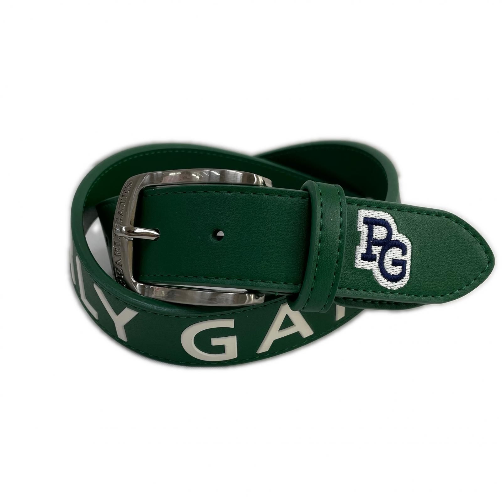 中古 パーリーゲイツ PEARLY GATES ベルト グリーン 緑 シリコンロゴ