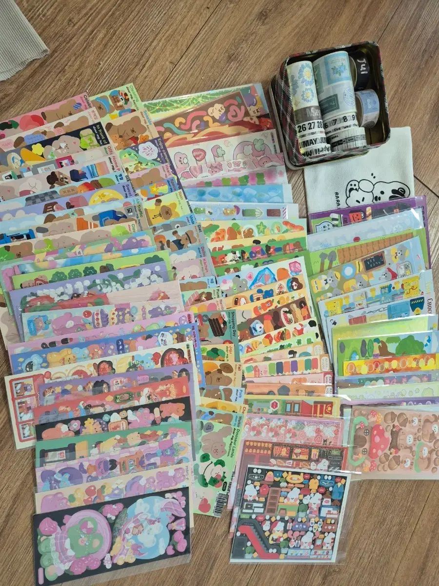 ダイアリーデコ ステッカー コレクション ティンケース マスキング テープ セット