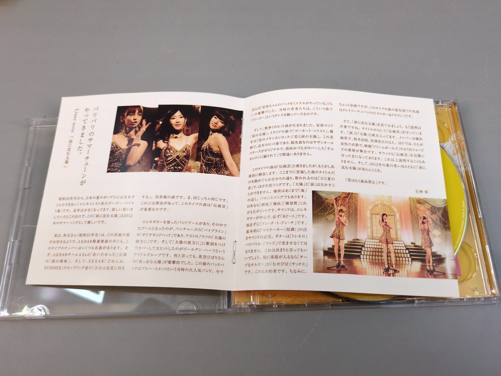 AKB48 チームサプライズ 『涙に沈む太陽』 CD+DVD No.04 重力