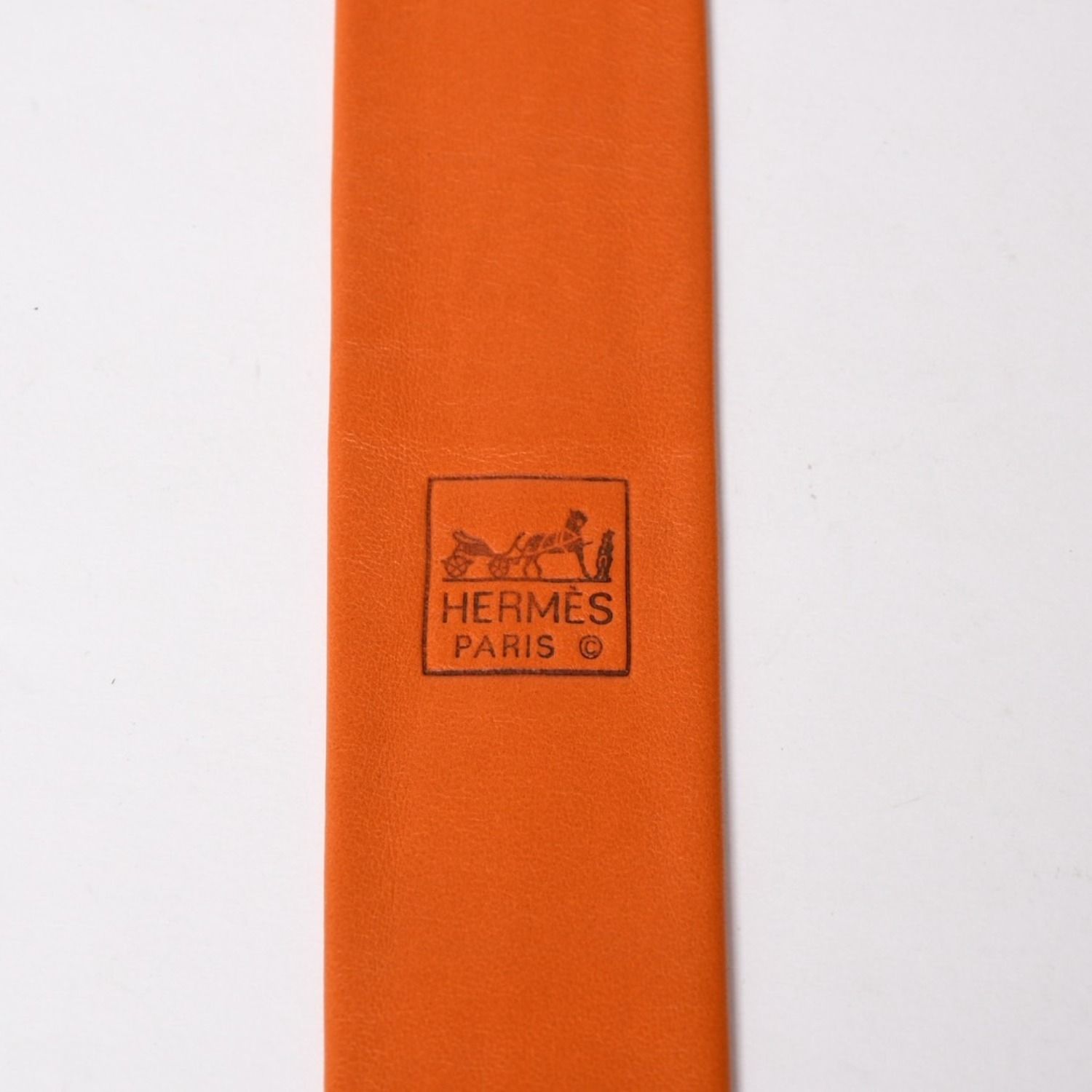 極美品 HERMES エルメス ラムスキン Leather レザー Tie ネクタイ
