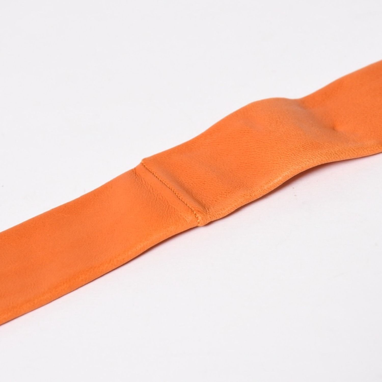 極美品 HERMES エルメス ラムスキン Leather レザー Tie ネクタイ