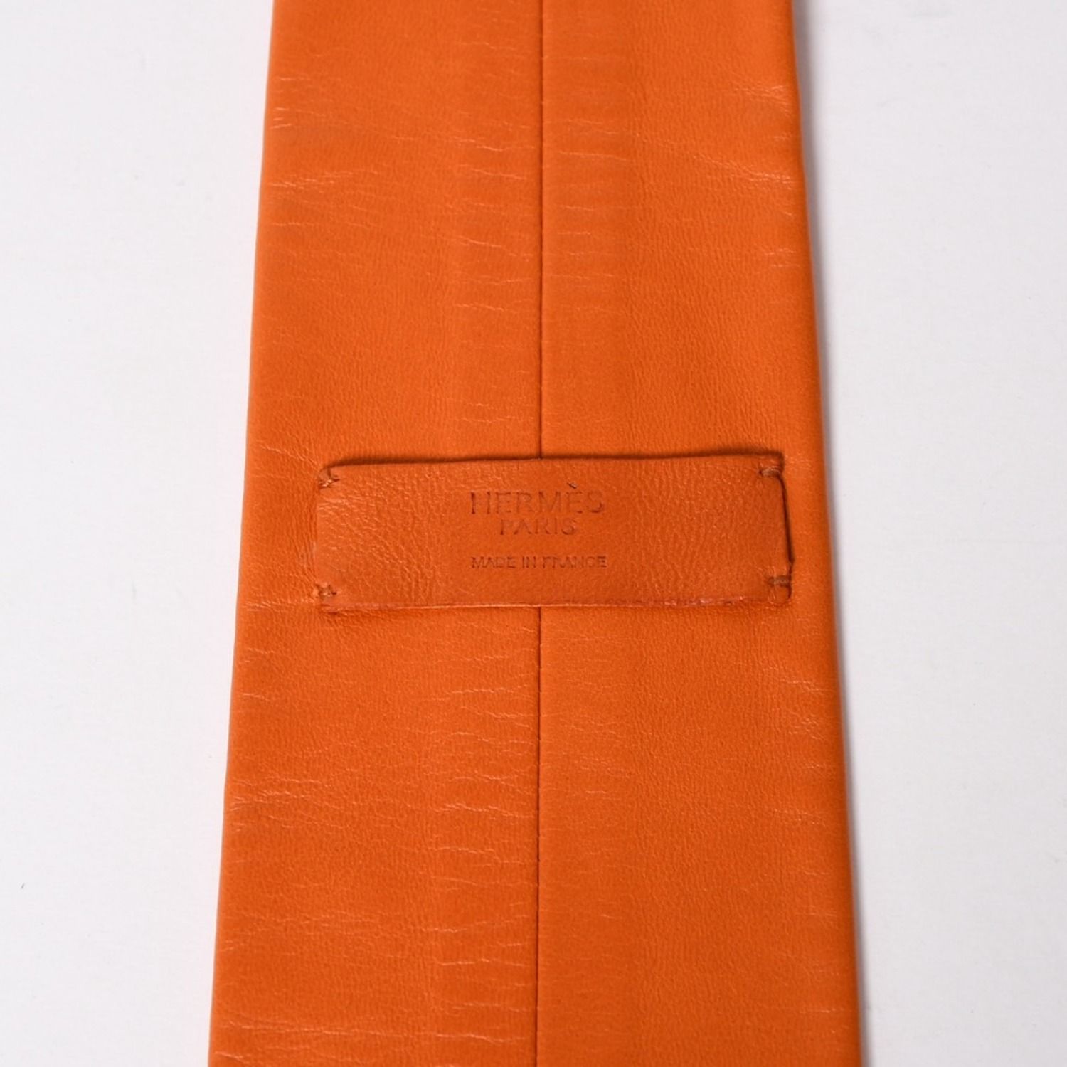 極美品 HERMES エルメス ラムスキン Leather レザー Tie ネクタイ