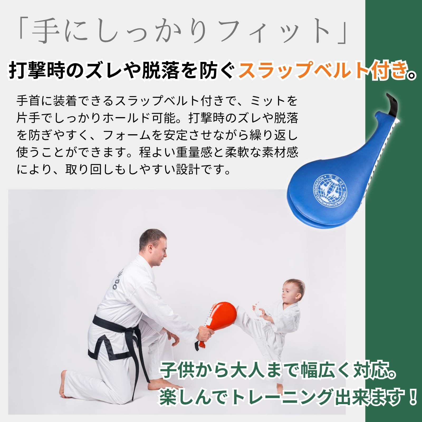 Neutral Zenith ハンドミット キック ボクシング 空手 ストラップ付き