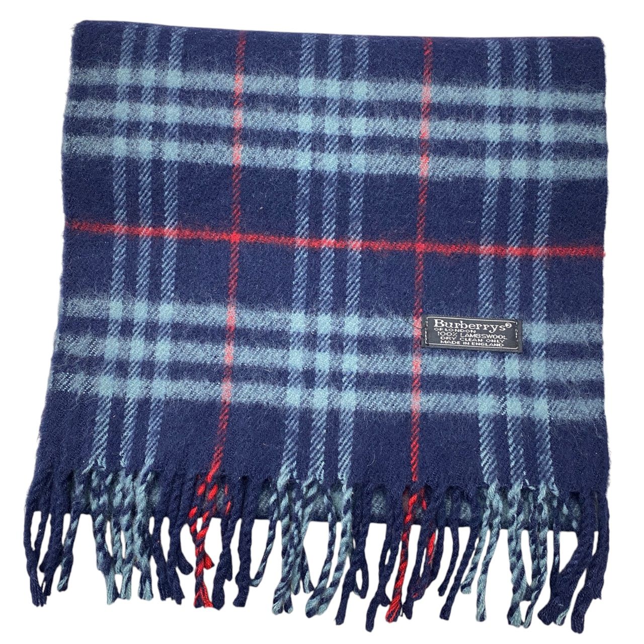 ☆バーバリー ロンドン マフラー チェック柄 ネイビー ラムウール BURBERRY LONDON 8,510円