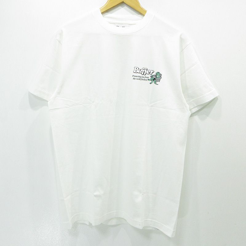 【三重本店】 中古 BUFFER | バッファ HUMAN MADE ヒューマンメイド COUCH SURFERS TEE カウチサーファーズ半袖Tシャツ ワニプリント アニマル柄 BF31TE043 ホワイト サイズ：3 【103】