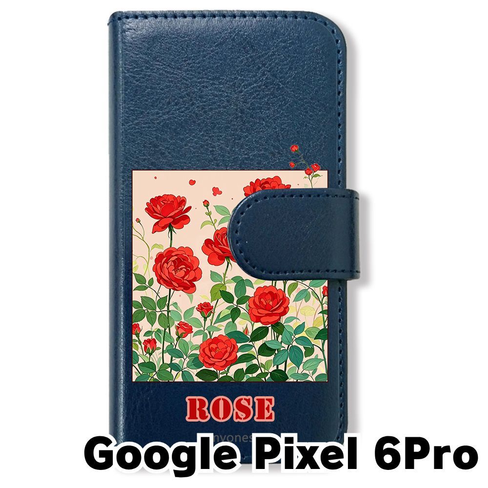 新品未使用】 Google Pixel 6 Pro 手帳型スマホ ケース (色：ネイビー