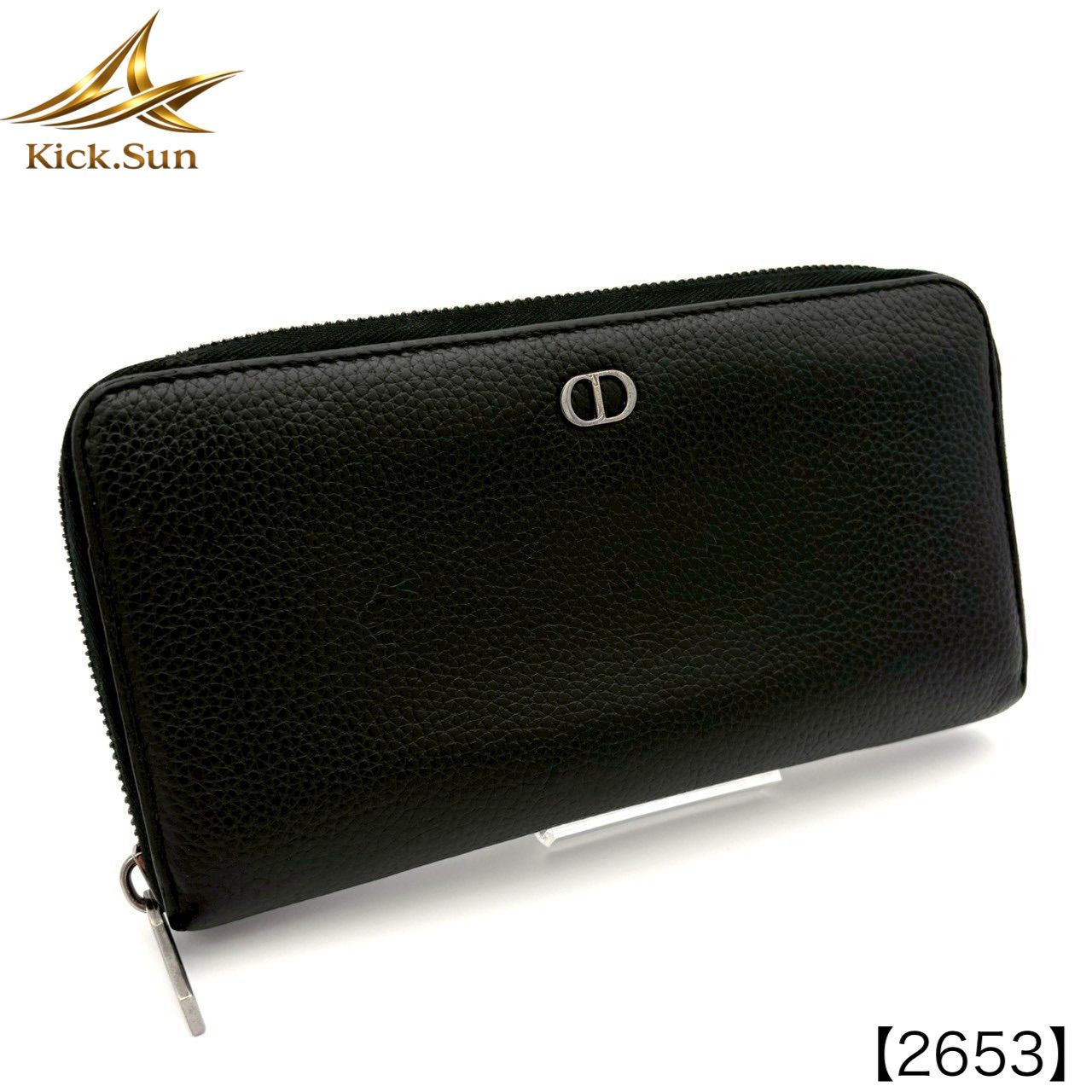DIOR ディオール CD Icon ロングジップウォレット グレインドカーフ