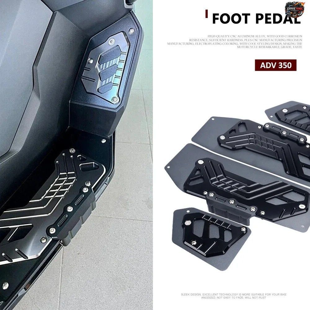 新型バイク 2022-2025 2024 アクセサリー フットレスト フットパッド フットペグ ペダル プレートパッド ホンダ ADV350 ADV-350 ADV 350 AD