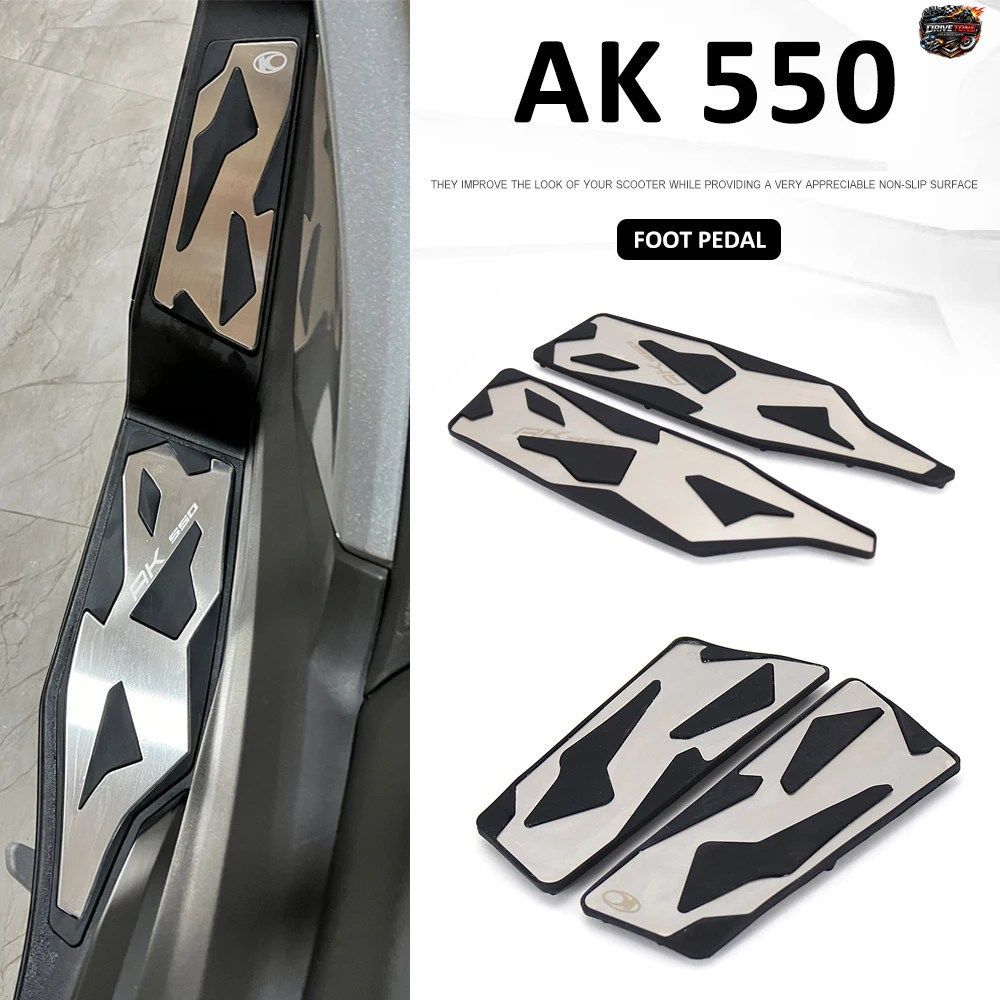 モーターサイクルレストパッドクッションボードペダルフットペダルフットレストフットペグペダルキットKYMCO AK550 AK550用フットボードス