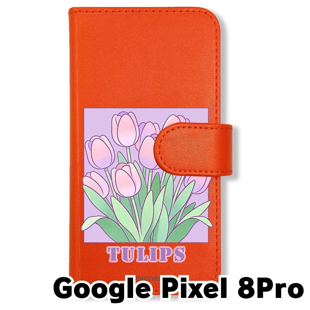 新品未使用】 Google Pixel 8Pro 手帳型スマホ ケース (色：オレンジ