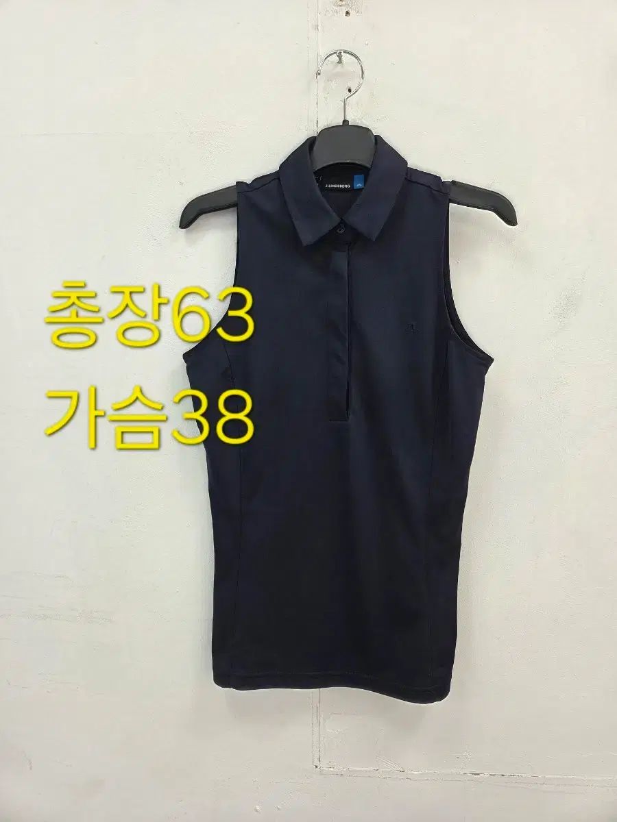 XS J.LINDEBERG(J.リンドバーグ) ノースリーブ ゴルフ ポロシャツ ネイビー
