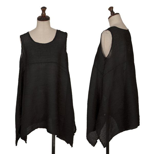 イッセイミヤケミーISSEY MIYAKE me 染め横クレーププリーツフレアチュニック 黒F
