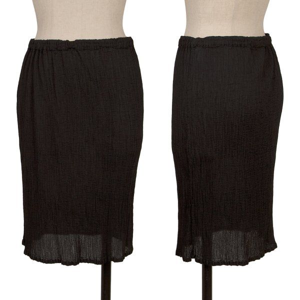 イッセイミヤケミーISSEY MIYAKE me 染めクレーププリーツスカート 黒F