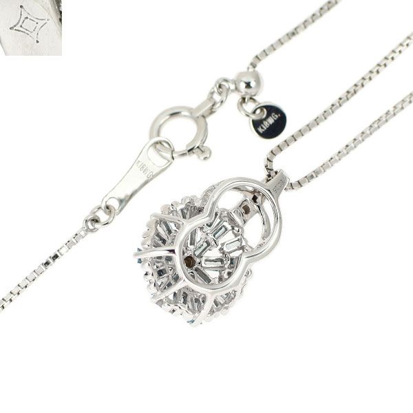 GSTV K18WG トリートブルー ダイヤモンド ペンダントネックレス 0.25ct