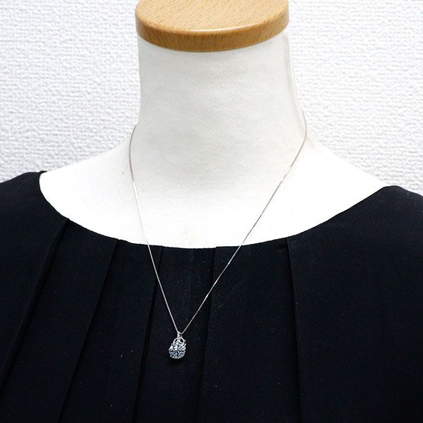 GSTV K18WG トリートブルー ダイヤモンド ペンダントネックレス 0.25ct