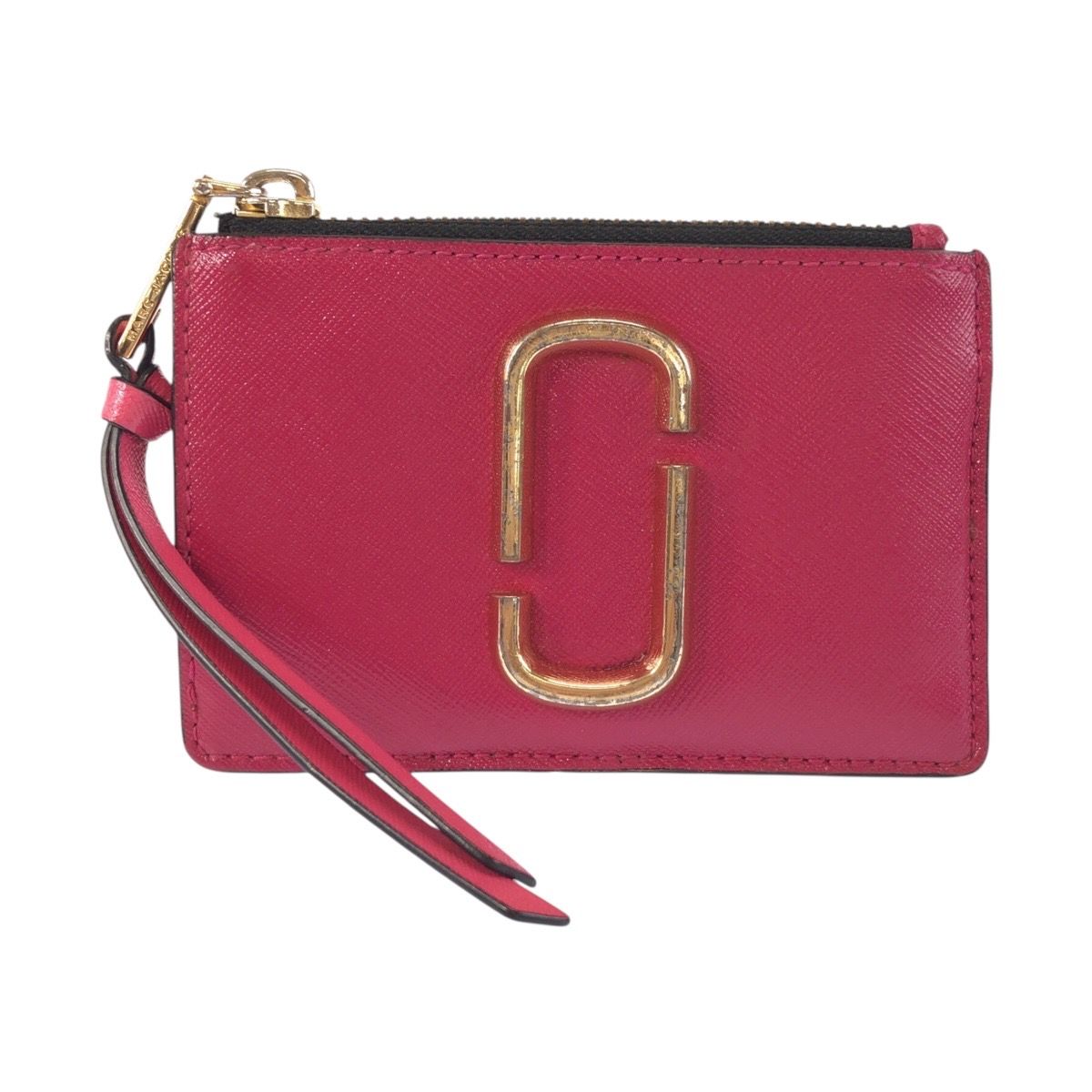 MARC JACOBS マークジェイコブス ピンク レッド ゴールド金具 レザー 