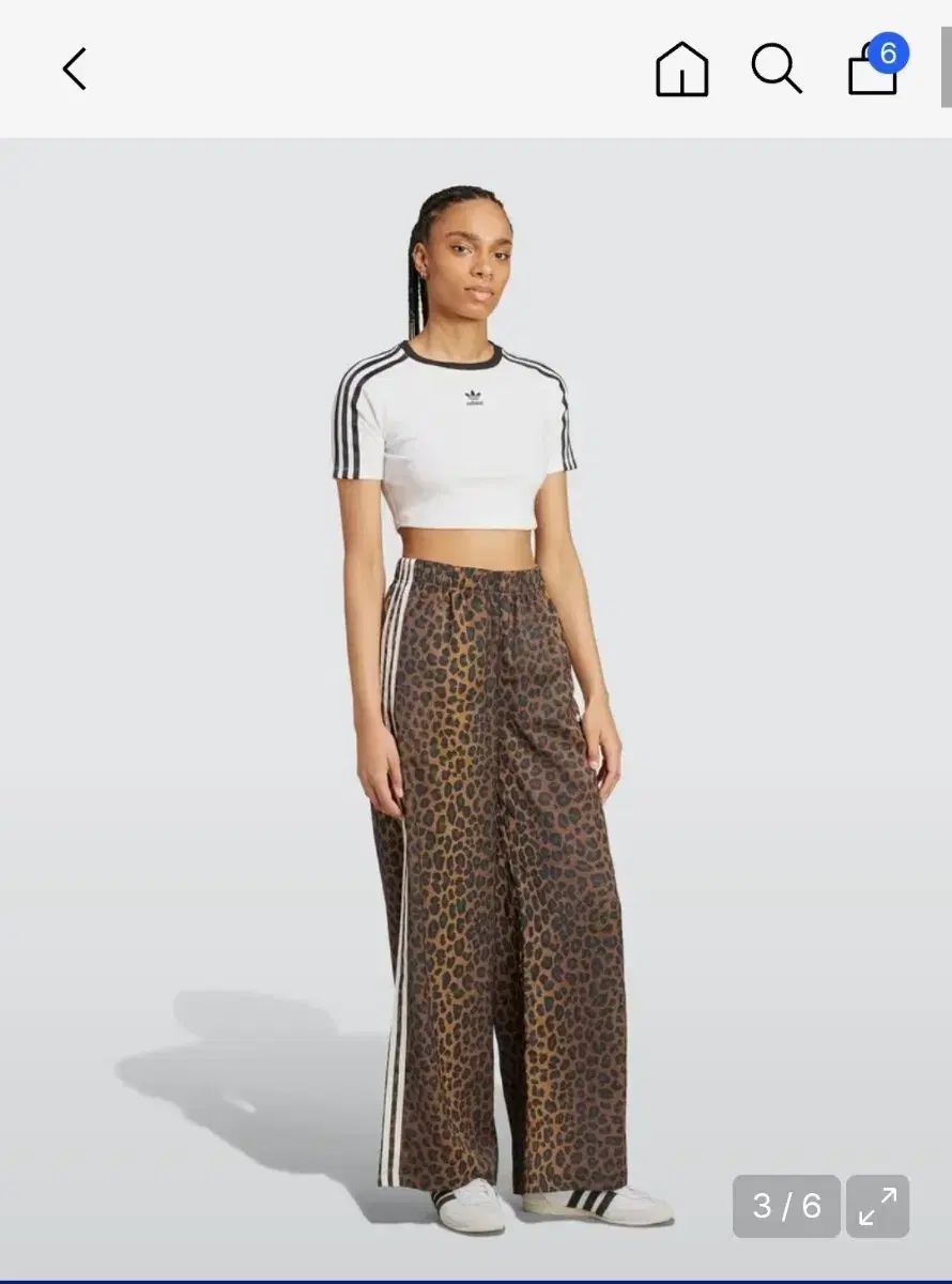 adidas ヒョウ柄 レオパード サテン パンツ S (MUSINSA ムシンサ 完売 長さ お直し)