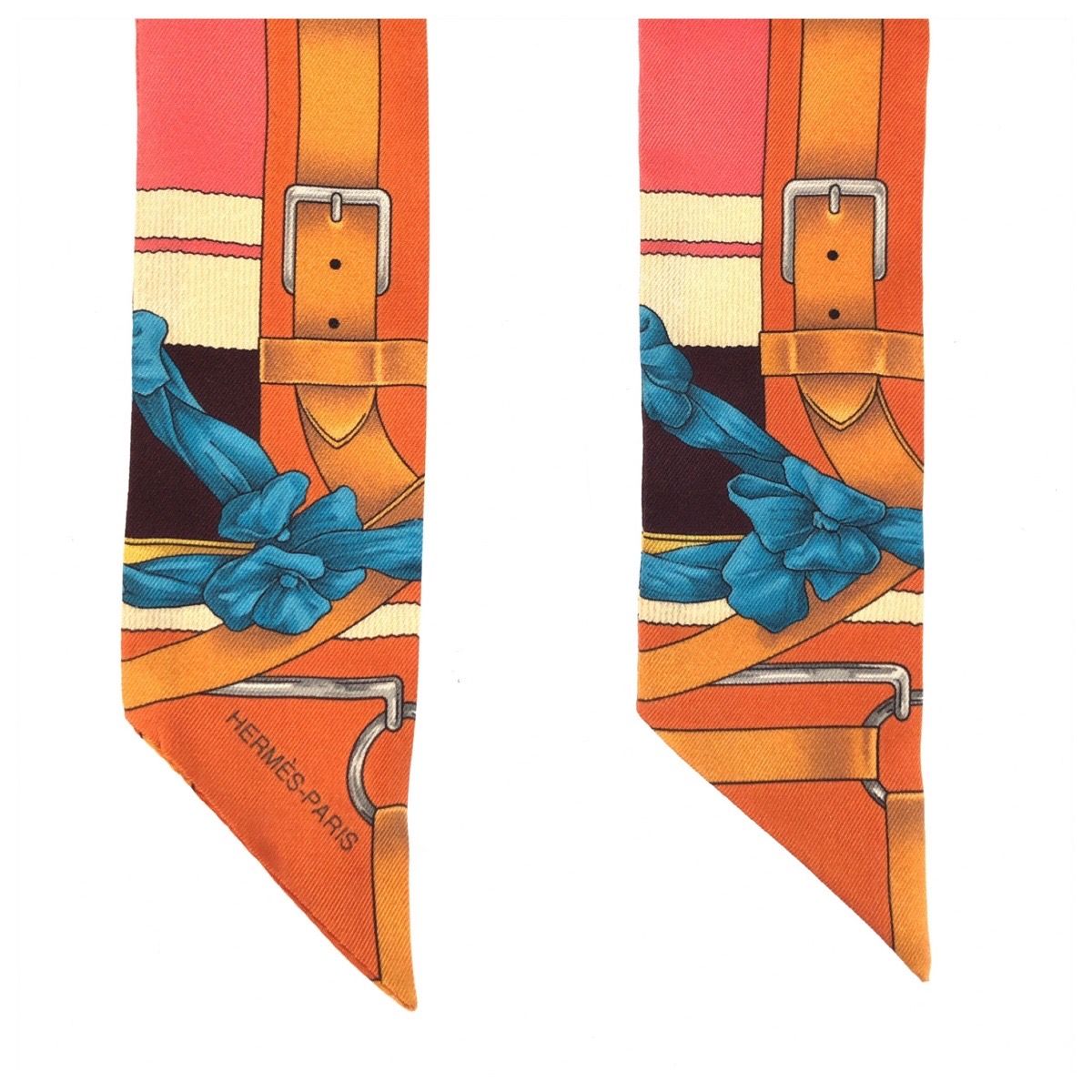 美品 HERMES エルメス ツイリー GRAND MANEGE 大調教術 ピンク マルチ