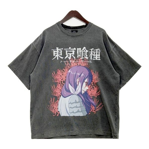 THE SUGAR PUNCH シュガーパンチ 東京喰種 リゼ Tシャツ カットソー 半袖 TTGM25SM007 メンズ Lサイズ ブラック系 トップス DM19396■