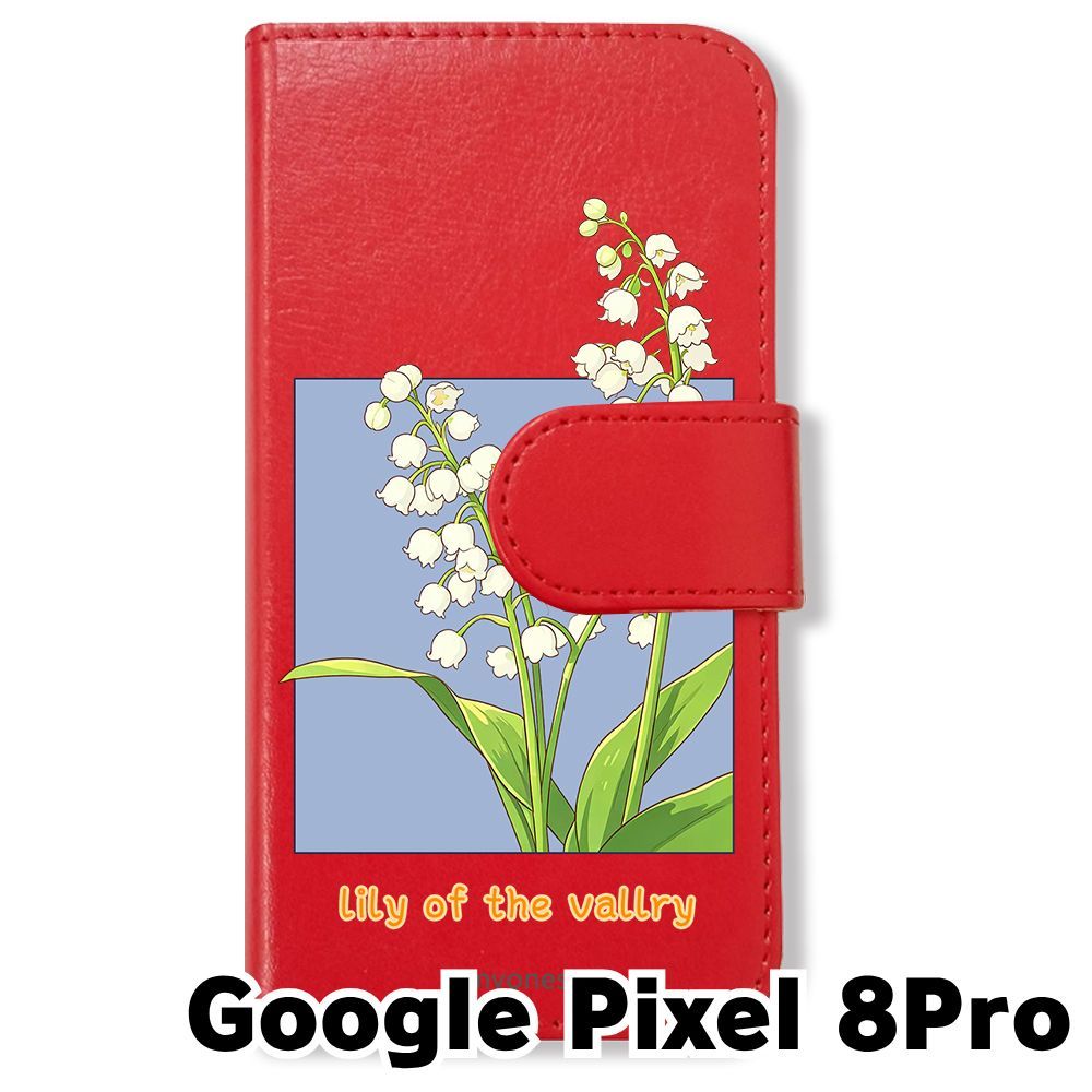 新品未使用】 Google Pixel 8Pro 手帳型スマホ ケース (色：レッド