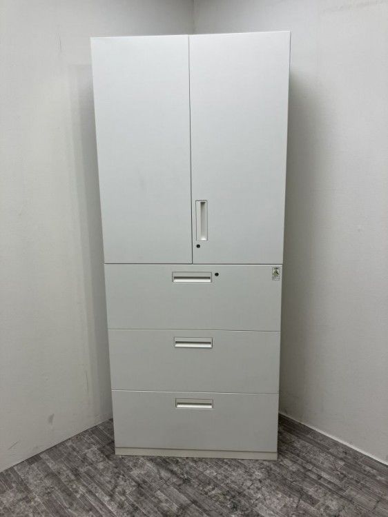 【中古品】コクヨ エディアシリーズ 3段ラテラル・両開き上下書庫 BWUH-SU59SAWN ホワイト 43,420円