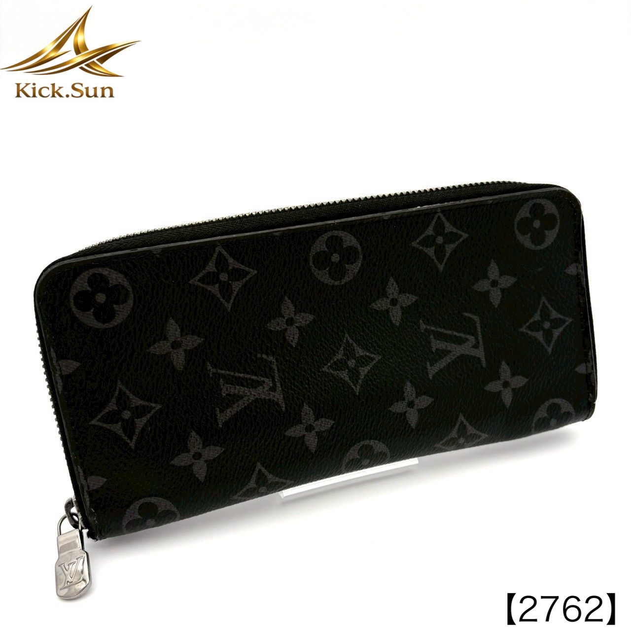 LOUIS VUITTON ルイヴィトン ジッピーウォレット ヴェルティカル モノグラム エクリプス M62295 長財布 ラウンドファスナー ジップ 黒 グレー メンズ 財布 縦型 2762