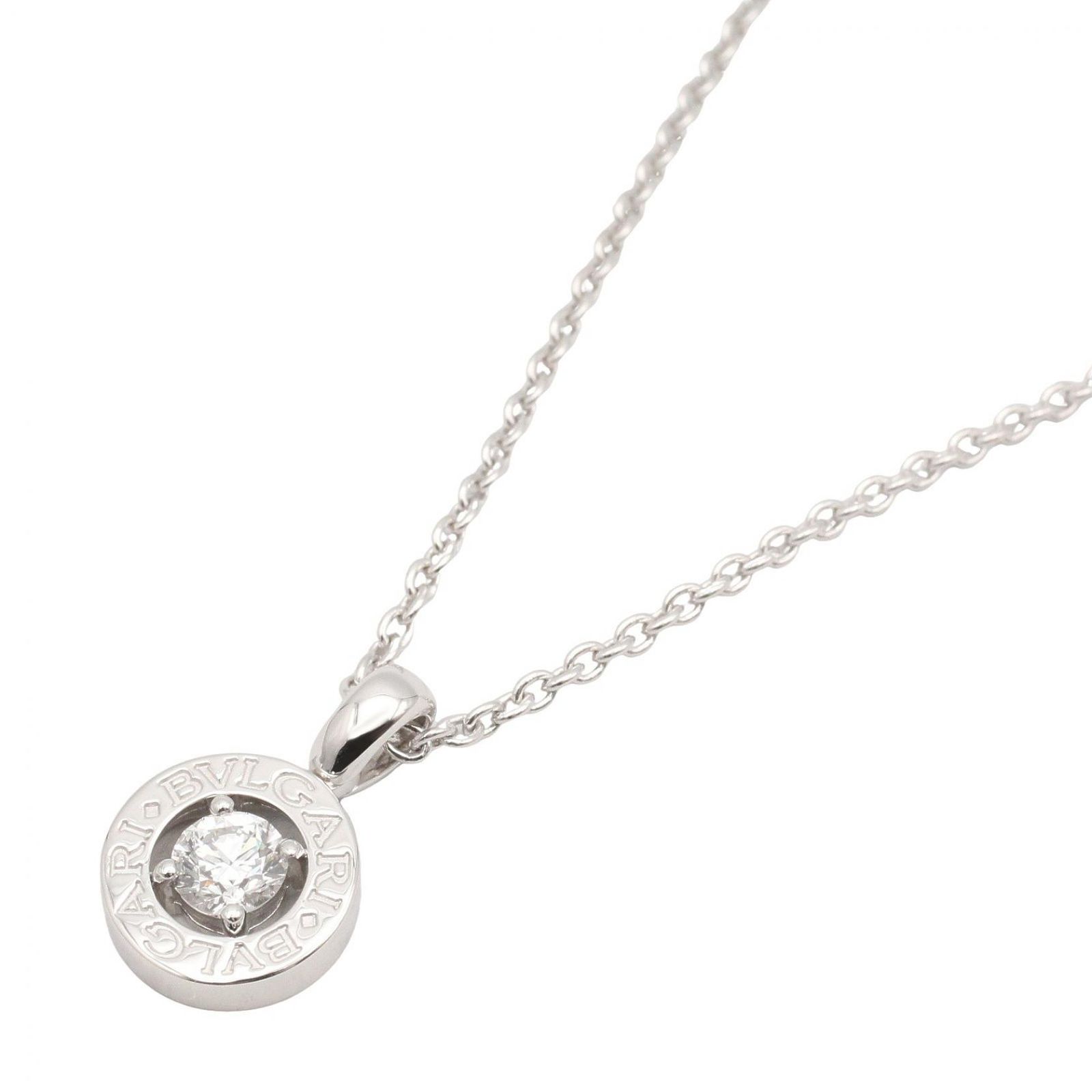 ブルガリ BVLGARI ネックレス ブルガリブルガリ ネックレス 1PD 首回り40㎝ K18WG（ホワイトゴールド） ダイヤモンド ブルガリブルガリ ネックレス 1PD レディース