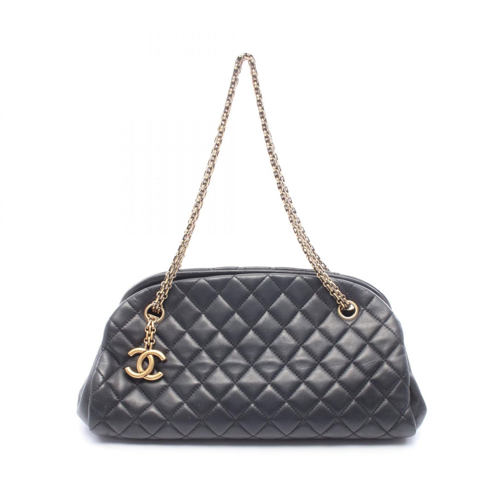シャネル CHANEL ショルダーバッグ マドモアゼル ボーリングバッグ ブラック ラムスキン（羊革） マドモアゼル ボーリングバッグ レディース Used A
