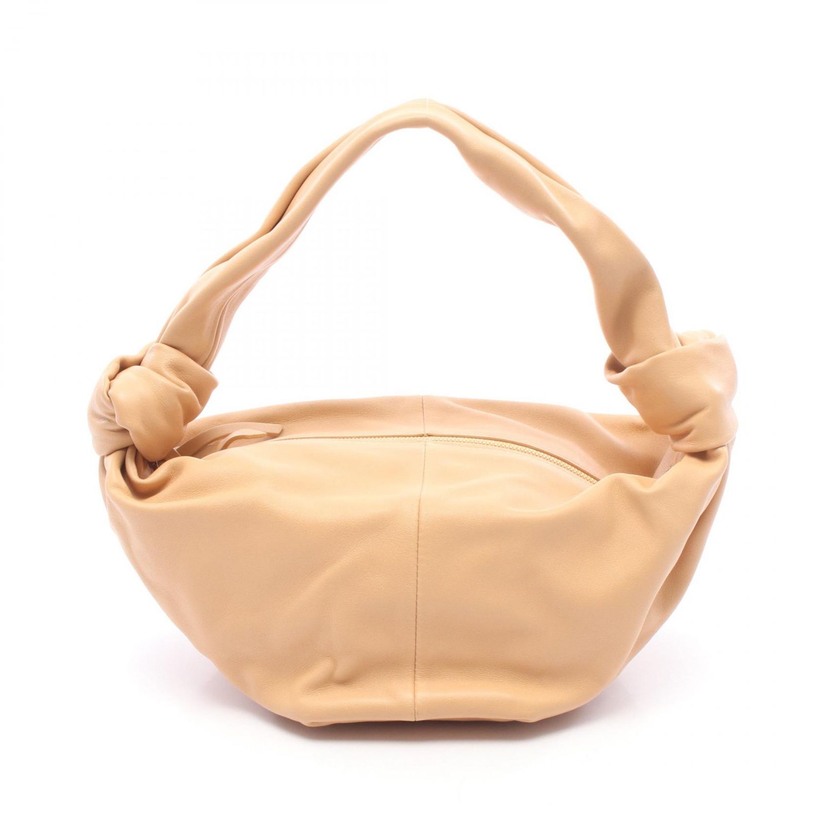 ボッテガヴェネタ BOTTEGA VENETA ハンドバッグ ダブルノット トップハンドル 629635 ベージュ レザー ダブルノット ミニ レディース Used A