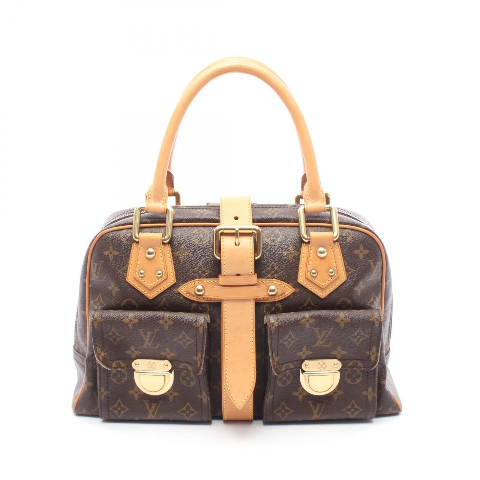 ルイ・ヴィトン LOUIS VUITTON ハンドバッグ マンハッタンGM M40025 PVCコーティングキャンバス レザー マンハッタンGM レディース Used A