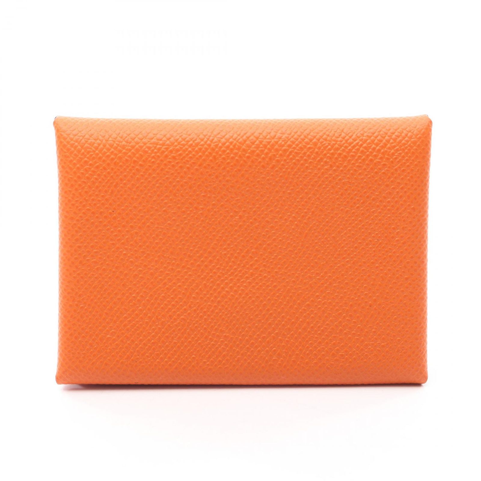 エルメス HERMES コインケース カルヴィデュオ オレンジ レザー カーフ（牛革） カルヴィ デュオ オレンジ レディース Used A