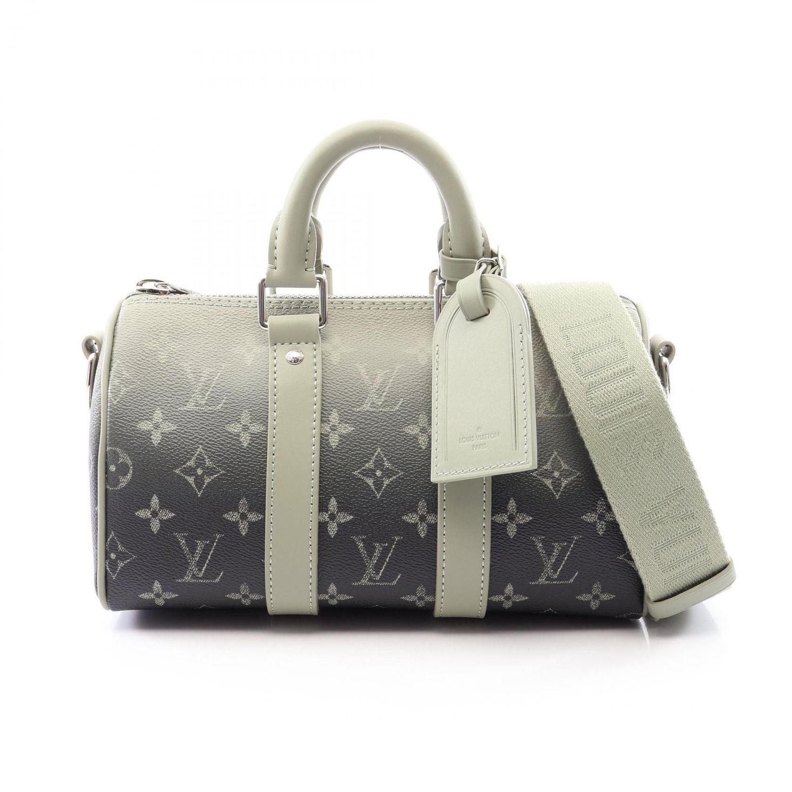 ルイ・ヴィトン LOUIS VUITTON ハンドバッグ キーポル バンドリエール25 2WAY M11591 カーキグリーン PVCコーティングキャンバス レザー キーポル・バンドリエール25