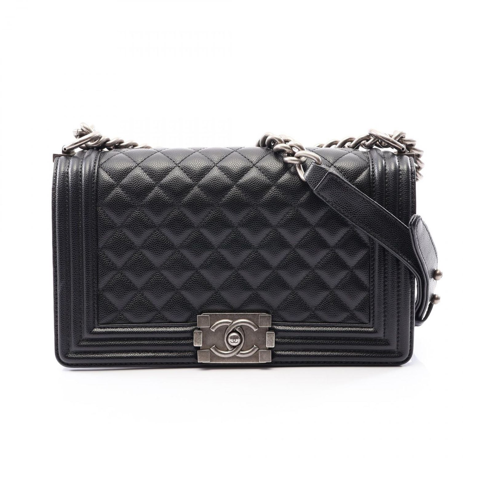 シャネル CHANEL ショルダーバッグ ボーイシャネル A67086 ブラック カーフ（牛革） ボーイシャネル チェーンショルダー レディース Used A