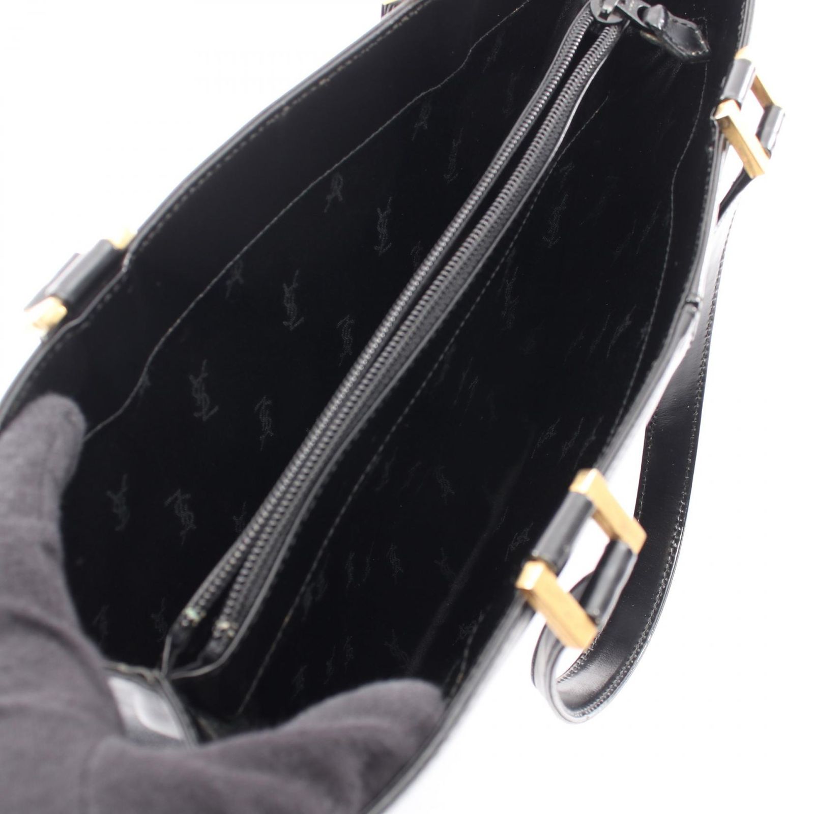 イヴ・サンローラン YVES SAINT LAURENT トートバッグ YSLロゴ